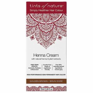 Tints of Nature – Semi-Permanent Golden Brown Hair Dye Henna Cream, 2.