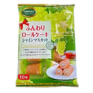Yamauchi, Funwari Rolled Cake, Cream with Soft Cake, Shine Muscat, 10 pcs