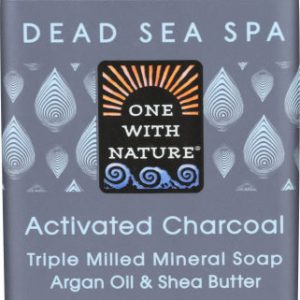 One With Nature Soap Bar Activated Charcoal 7 OZ – Pack of 1