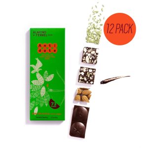 Antidote Chocolate ARTEMIS: ALMOND + FENNEL – 12 Bars