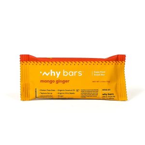 Why Bars – Mango Ginger Bar 2.04 OZ – Pack of 12