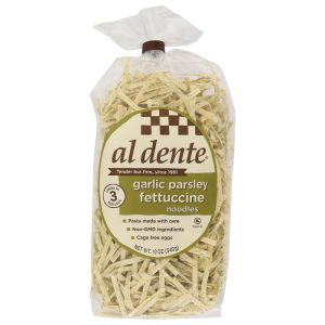 Al Dente – Fettuccine Garlic Parsley Pasta, 12 Ounce – Pack of 6