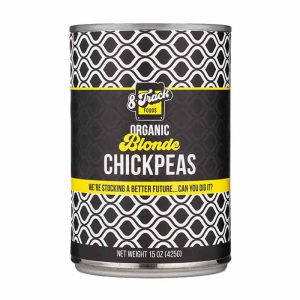 8 Track Foods – Organic Blonde Chickpeas, 15oz