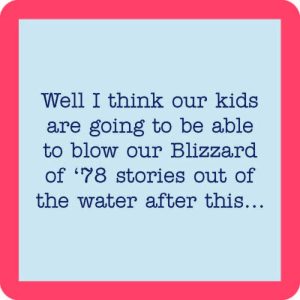 Drinks on Me coasters – Covid Coaster: Blizzard of 78