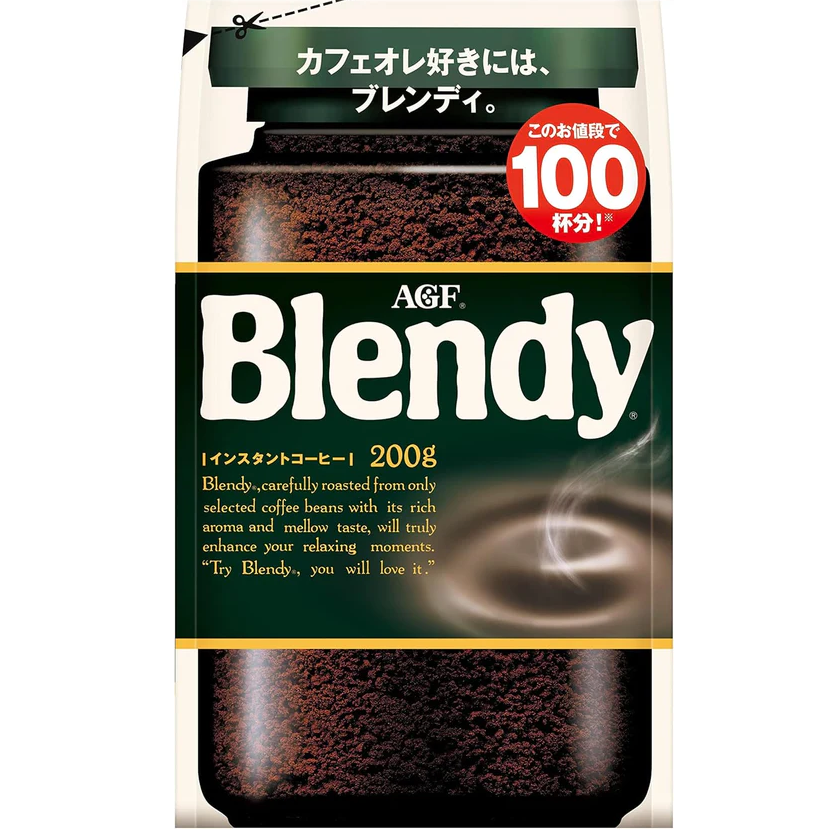 AGF Blendy Instant Coffee Refill Bag 200g dissolves in water Made in JAPAN – Tokyo Sakura Mall