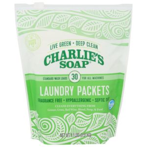 Charlie’s Soap – Fragrance Free Laundry Detergent Packets, 1.1 Lbs