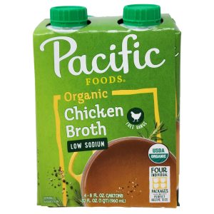 4 pack – Pacific Organic Low Sodium Chicken Broth – 8oz.