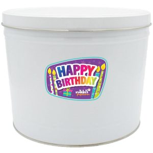 2 Gal Happy Birthday Popcorn Tin