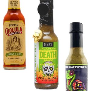 Best of Tequila Infused Hot Sauces Gift Set, 3/5oz.