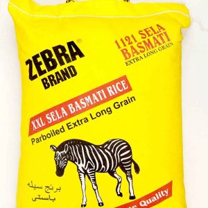 Zebra Basmati Rice – 1121 Sela XXL Parboiled Rice, (10 Lb)