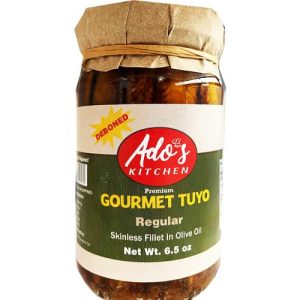 Ado’s Kitchen – Premium Gourmet Tuyo – Deboned – Regular – Skinless Fillet in Olive Oil – 200 G