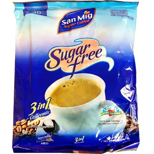 San Mig – Super Coffee – Mild – Sugar Free – 3 in 1 Coffeemix – 40 Sachets – 280 G