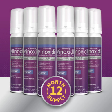 Kirkland Signature Hair Loss Regrowth Treatment for Women Extra Strength, 6 Count