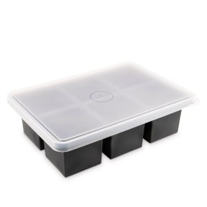 W&P – Cup Cube Silicone Food Storage Meal Prep: Charcoal / 6 Cube