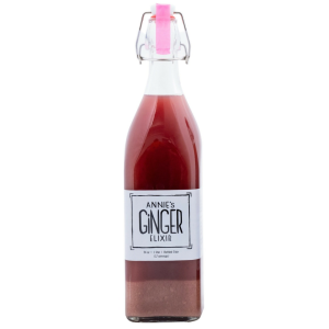 Annie’s Ginger Elixirs Organic Gut Health + Immunity Boost Bottle – 4 bottles x 34 oz case