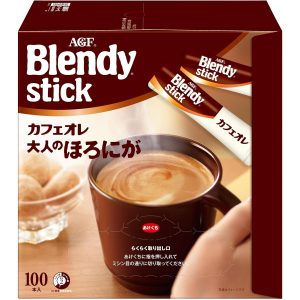 AGF Blendy Stick Cafe au Lait for Adults 100 Sticks Made in JAPAN – Tokyo Sakura Mall