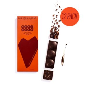 ANTIDOTE CHOCOLATE TONA: RAW 100% CACAO + NIBS – 12 Bars