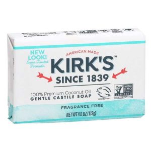 Kirk’s – Gentle Castile Bar Soap Fragrance Free Pack of 1