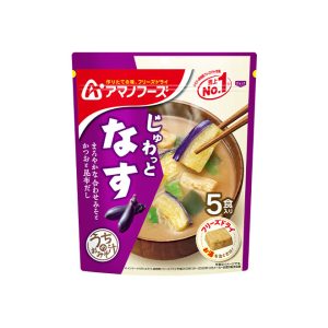 Amano Foods “Itsumo no Omisoshiru”, Freeze-dried Miso Soup, Egg Plant,5 servings