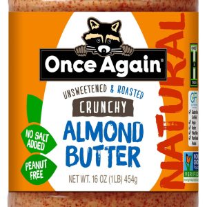 Almond Butter, Crunchy, No Salt