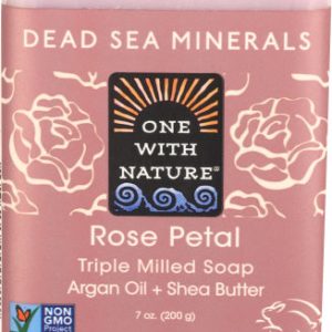 One With Nature – Soap Bar Rose Petal, 7 Oz (Pack of 1)
