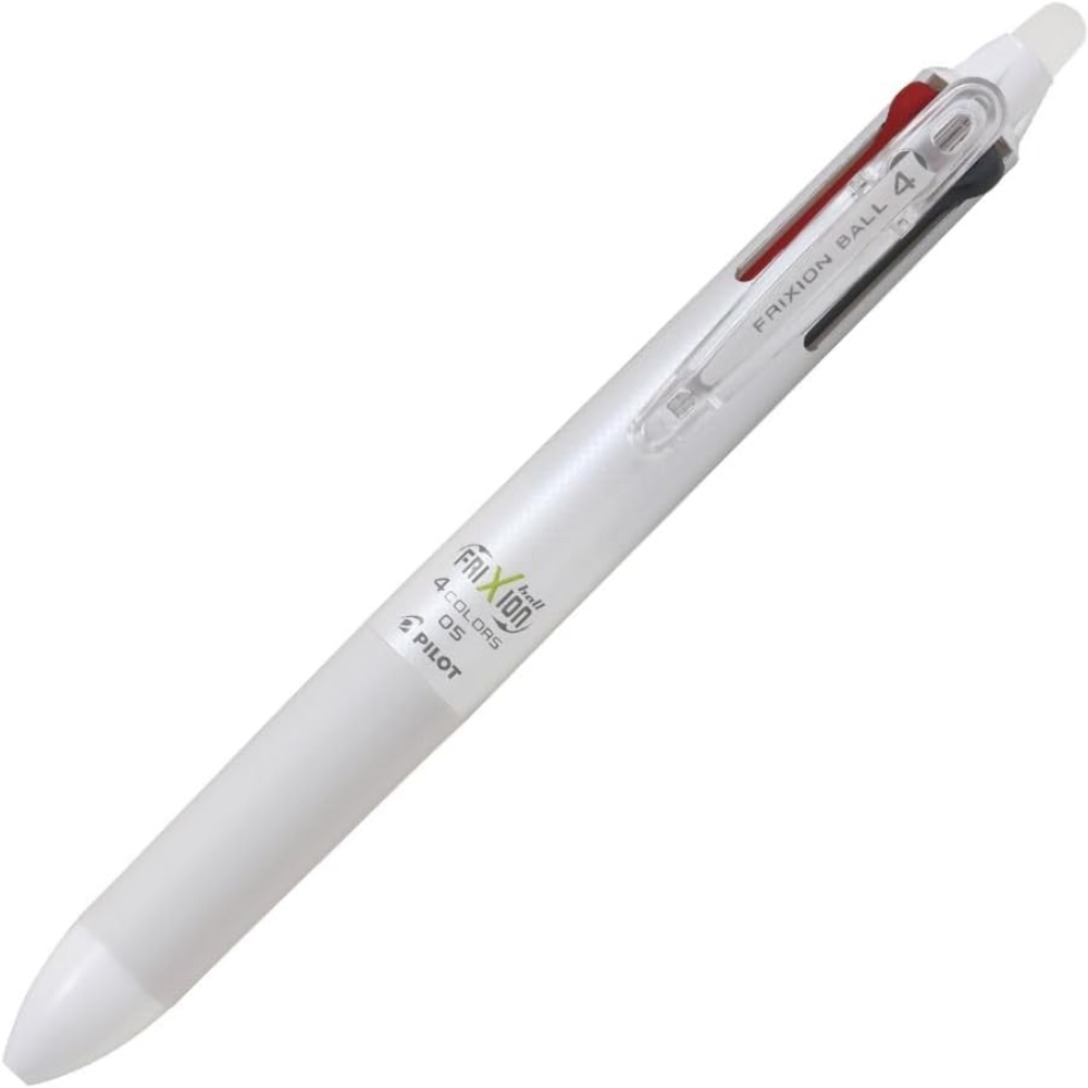 Pilot FriXion Ball 4-Color Erasable Gel Pen 0.5mm Extra Fine White – Made in JAPAN – Tokyo Sakura Mall