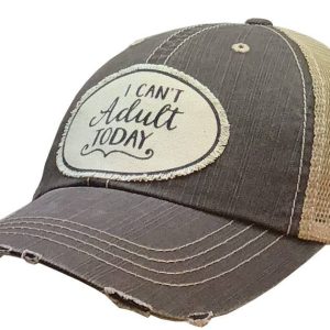 Vintage Life – I Can’t Adult Today Distressed Trucker Cap