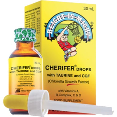 Cherifer DROPS – with Taurine and CGF – Chlorella Growth Factor with Vitamin A, B Complex, C, and D – 30 ML