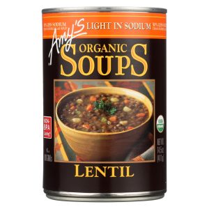 Amy’s – Organic Low Sodium Lentil Soup, 14.5 Oz | Pack Of 12