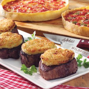 4 Wildfire 8-oz. Filets & 2 Lou’s Pizzas