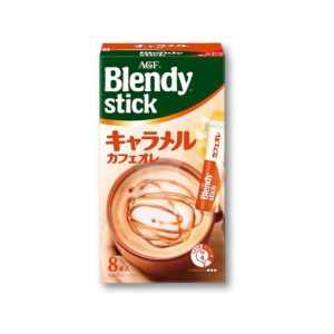 AGF Blendy Cafe Latory Stick Caramel Cafe Au Lait (Instant coffee) 8 Pieces