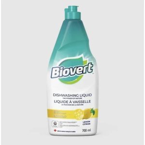 Biovert – Dishwashing Liquid Lemon, 23.7 Floz (Pack of 12)
