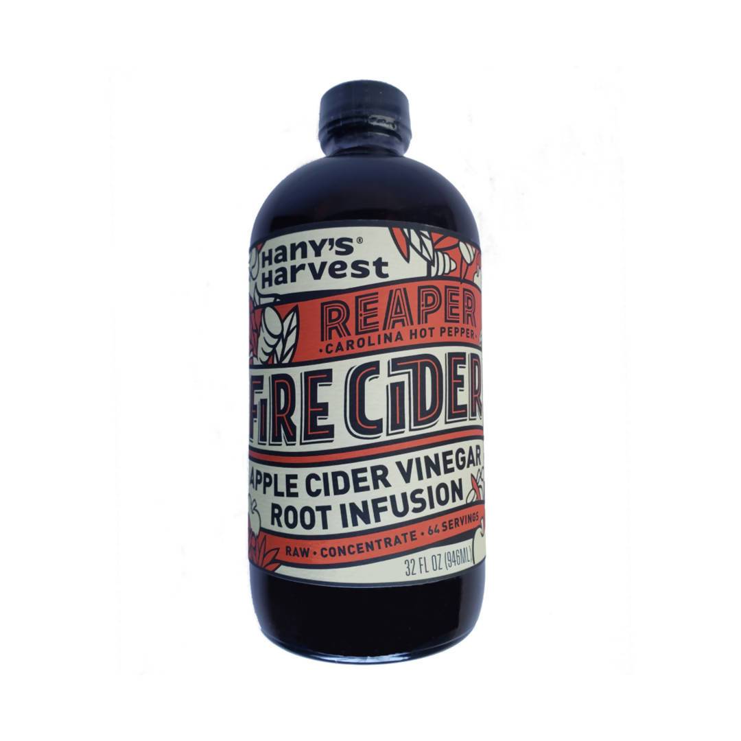 Reaper Fire Cider (Apple Cider Vinegar – Carolina Reaper Pepper) Bottles – 6 x 32oz