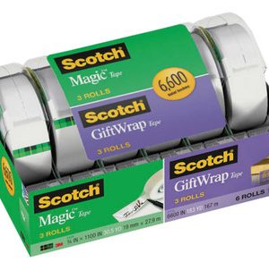 3M Scotch Magic Tape, Gift Wrap Tape, 6600″ Total, 6-pack