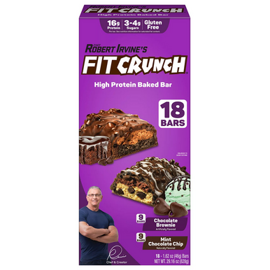 Chef Robert Irvine’s Fit Crunch High Protein Baked Bars FITCRUNCH Variety Pack, 18-count