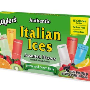 Wyler’s Authentic Italian Ices Original Flavors 1.5 oz Pops, 20 Count