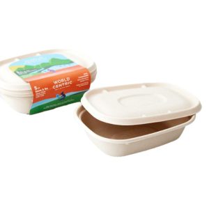World Centric Compostable Containers with Lids 32oz 5 Ct – Pack Of 12