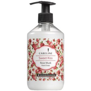 Careline Sweet Kiss Rose Musk Hand Soap, Kosher for Passover, Moisturizing Formula, 16.9 Fl oz
