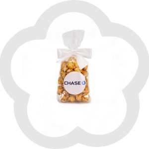 1 Cup Custom Labeled Popcorn Favor Bow Bag – 10 Pieces