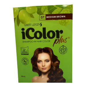 iColor Plus – Shampoo-In Hair Color – Medium Brown – 30 ML