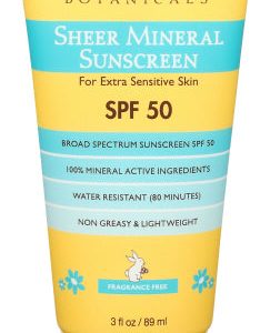 Babobotani – Sunscreen SPF 50 Sheer Mineral, 3 oz