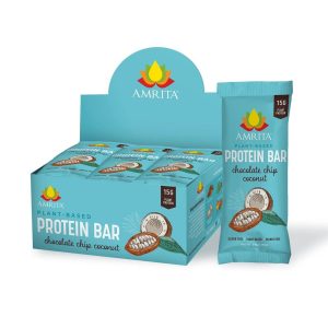 Amrita Bars Amrita Bars Gluten-Free Chocolate Chip Coconut High Protein Bars – 36 bars x 2.12 oz