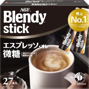 AGF Blendy Stick Cafe au Lait Espresso 27 sticks Made in JAPAN – Tokyo Sakura Mall