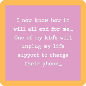 Drinks on Me coasters – Unplug life support coaster