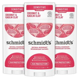 Schmidts Deodorant Kaolin Coconut 2.65 Oz – Pack Of 3