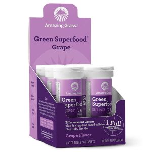 Amazing Grass – Green Superfood Effervescent Greens Grape Flavor, 60 C