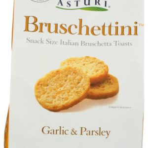 Asturi – Bruschettini Garlic & Parsley, 4.23 OZ – Pack of 12