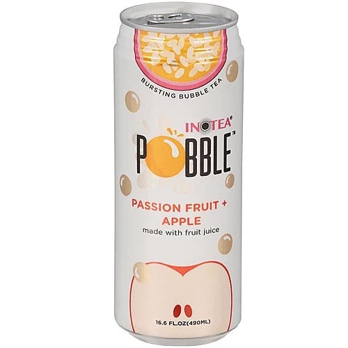 Inotea – Pobble – Passion Fruit + Apple – Bursting Bubble Tea – Made with Fruit Juice – 490 ML