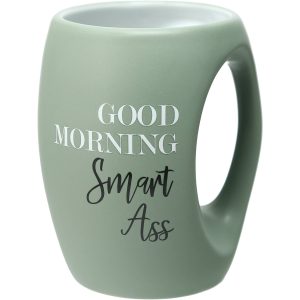“Good Morning, Smartass” 18 oz Stoneware Mug – Funny and Playful Desig