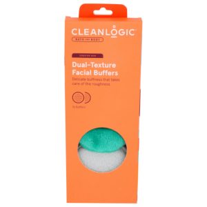 Cleanlogic – Buffer Facial Dual Text, 3 Pack (Pack of 6)